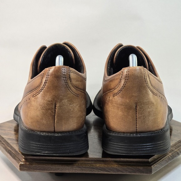 Rockport Dress Shoes Mens Size 10.5 Brown Leather Cap Toe Oxford Derby  V81362